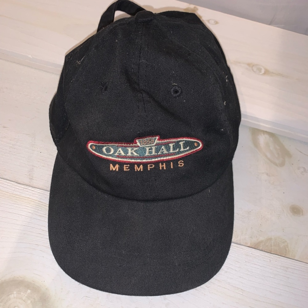 Oak Hall Memphis Baseball Cap Adjustable Hat Black Green Adult Mens